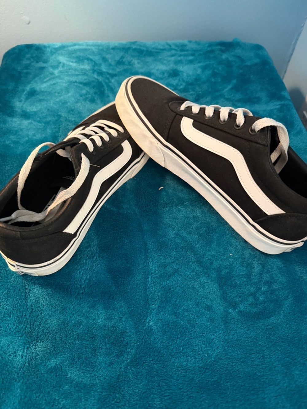 Vans Black and White Low-Top Sneakers